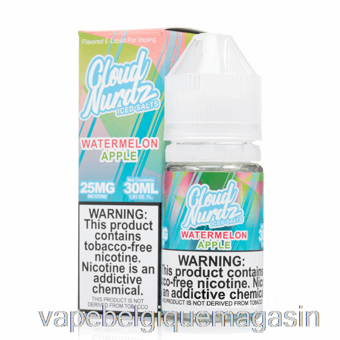 Vape Shop Bruxelles Pomme Pastèque Glacée - Sels Cloud Nurdz - 30ml 50mg